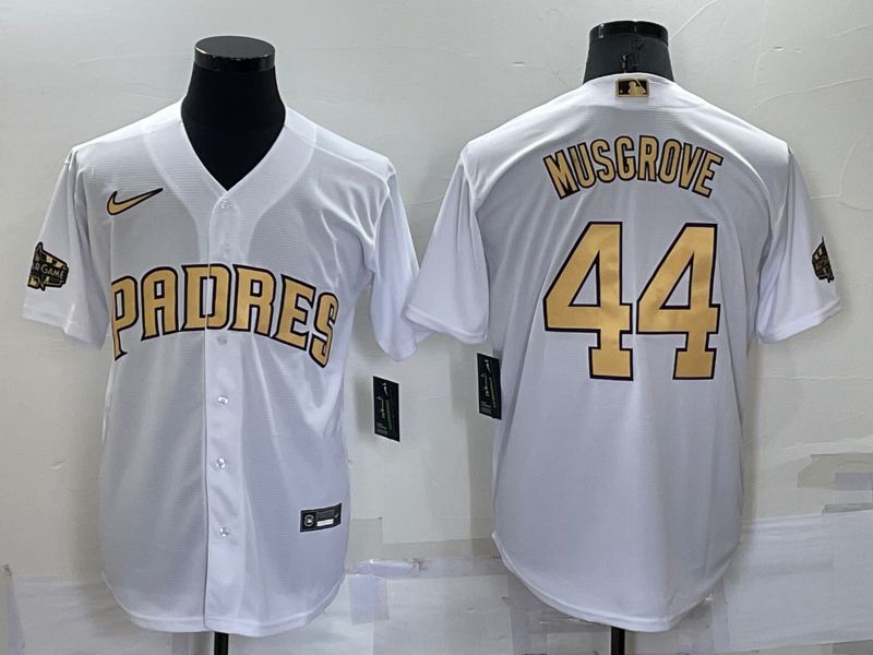 Men San Diego Padres #44 Musgrove White 2022 All Star Nike MLB Jerseys